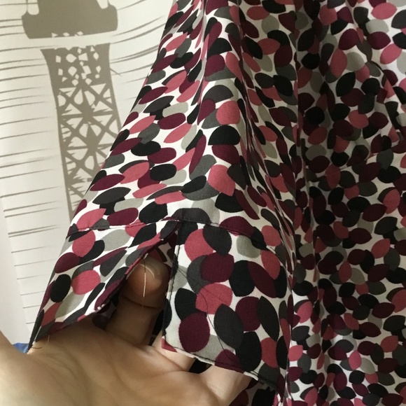 Fred David, Multicolor Blouse with V-Neck Size-XL - Picture 3 of 9